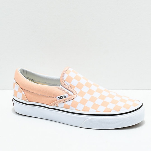 checkered vans tan